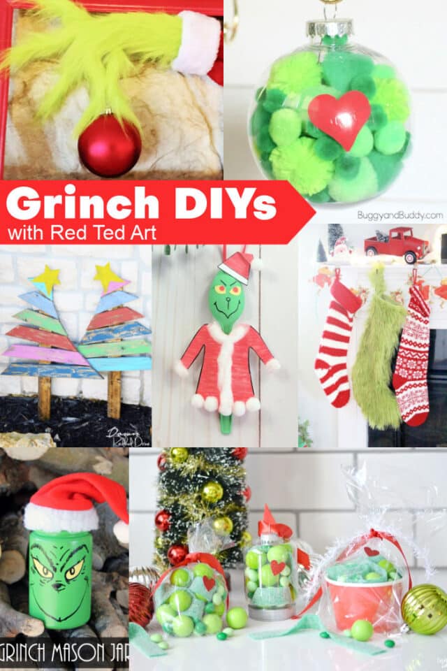 Grinch Christmas Crafts for Kids - Red Ted Art - Kids Crafts