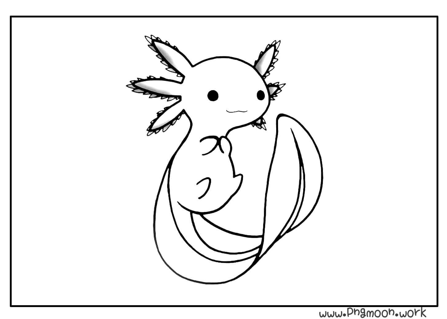 Free Axolotl Coloring Pages Red Ted Art Easy Kids Crafts
