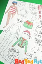 Free Printable Paper Dolls for Christmas - Red Ted Art - Kids Crafts