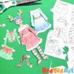 Free Printable Paper Dolls for Christmas - Red Ted Art - Kids Crafts