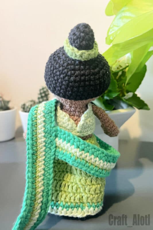 crochet doll with sari
