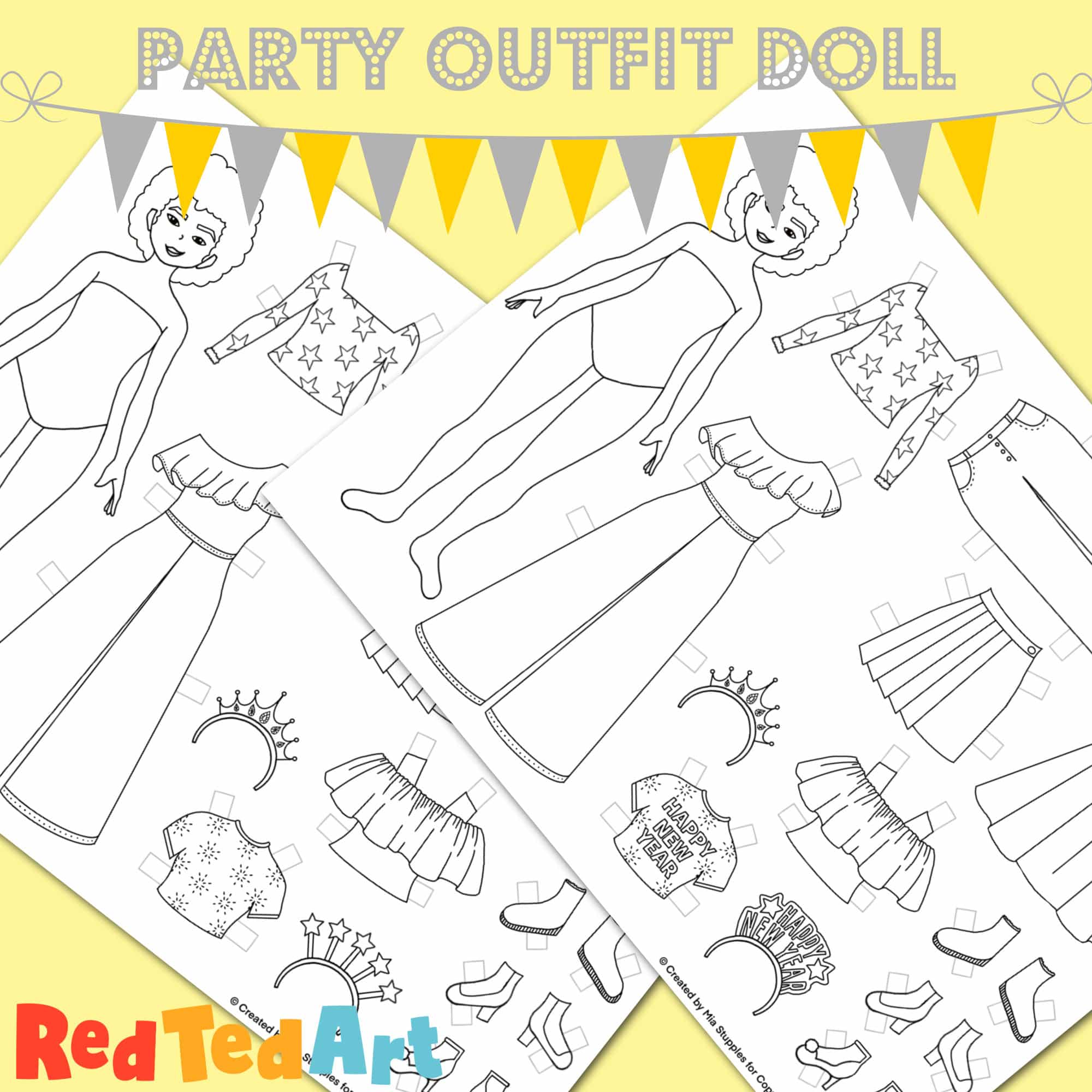 Free Printable Paper Doll Party Outfit Flipboard