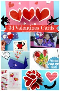 Handmade 3d Valentines Cards - Red Ted Art - Kids Crafts