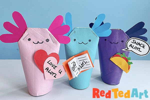 cute axolotl craft and puns