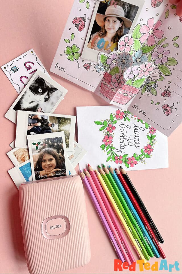 Free Printable Photo Surprise Card for Any Occasion - Red Ted Art