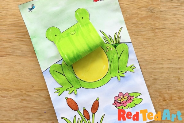 finished frog 3d coloring page
