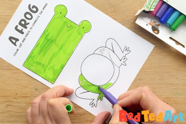 coloring a frog