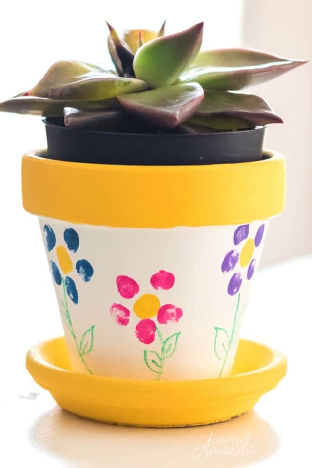 Flower Pot Painting Ideas for Kids or Adults - Red Ted Art - Kids Crafts