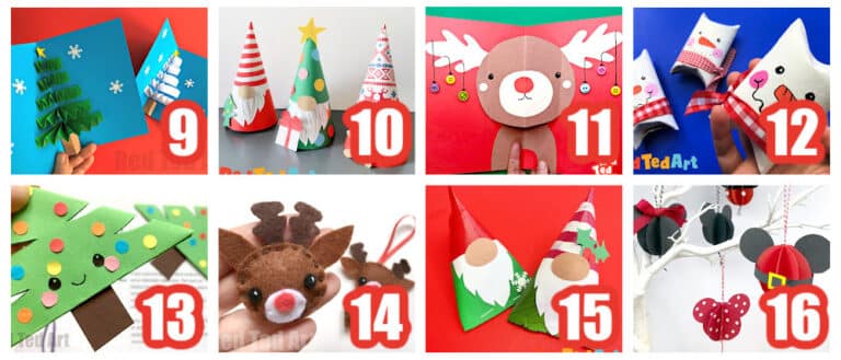 Kids Craft Advent Calendar Printable - Red Ted Art - Kids Crafts