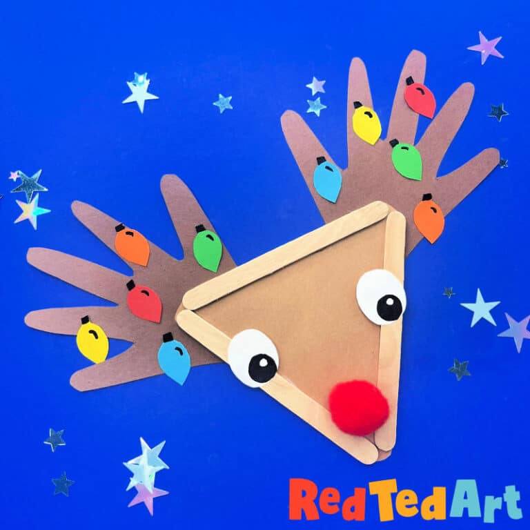 Reindeer Paper Plate Purse for Preschoolers - Red Ted Art - Easy Crafts