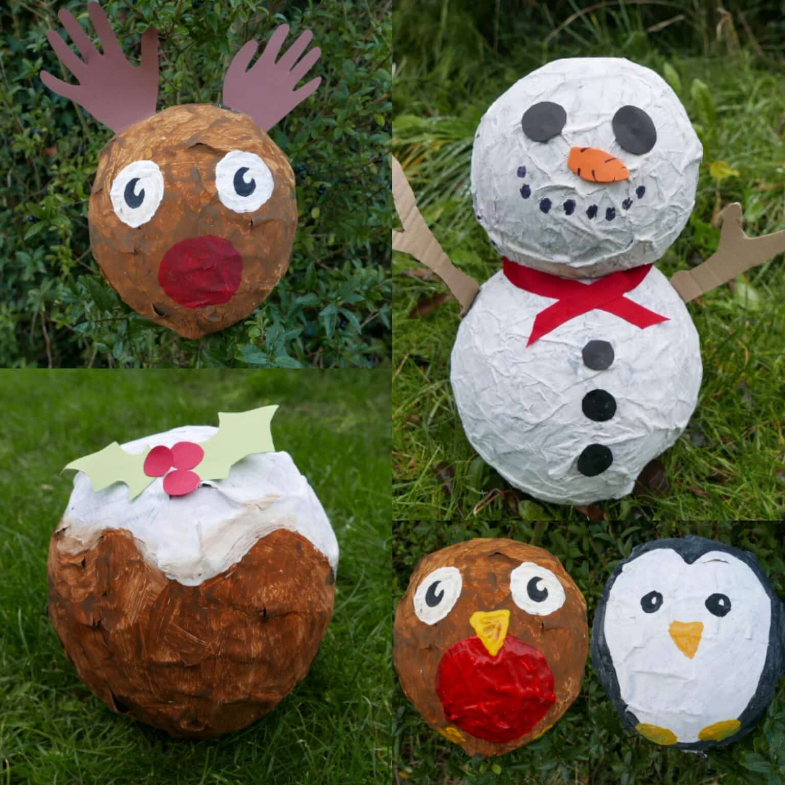 Christmas Paper Mache Ideas - Red Ted Art - Kids Crafts