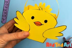 Easter Basket Template (with Free Printable) - Red Ted Art