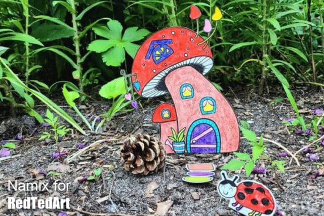 Fun Fairy Garden Printable Coloring Pages - Red Ted Art - Kids Crafts