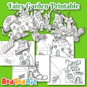 Fun Fairy Garden Printable Coloring Pages - Red Ted Art - Kids Crafts