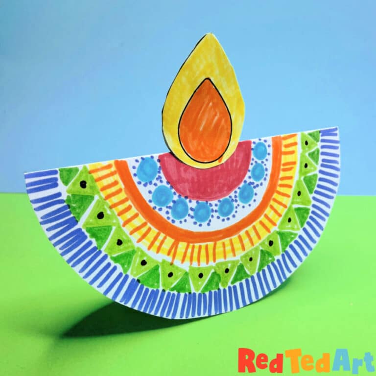rocking paper plate diya