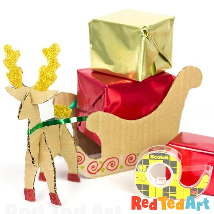 cardboard reindeer template