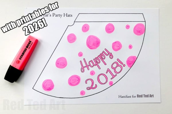 PARTY HAT COLORING PAGES 2026