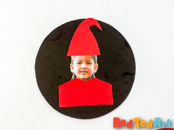 cut a santa hat and body