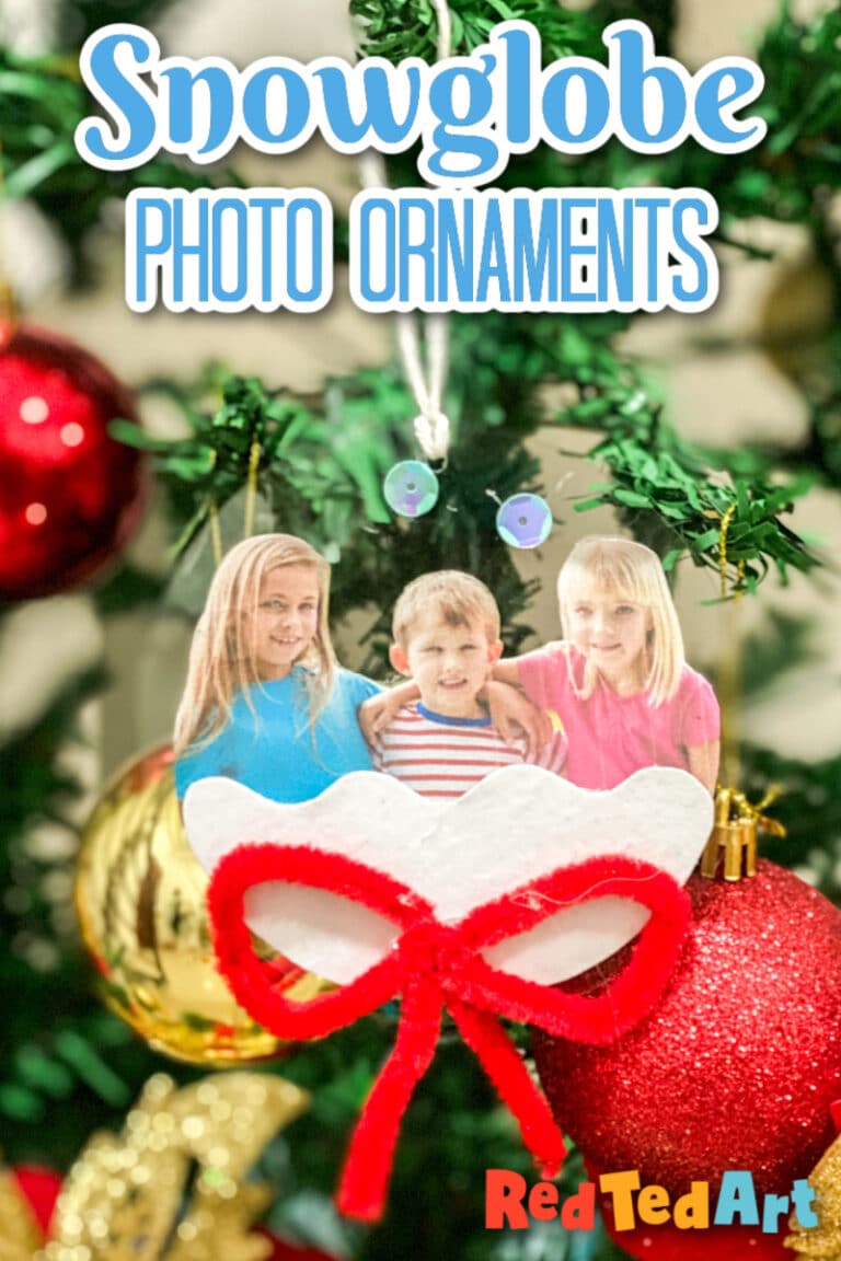 DIY Snow Globe Crafts for Kids - Red Ted art - Easy Winter Crafts
