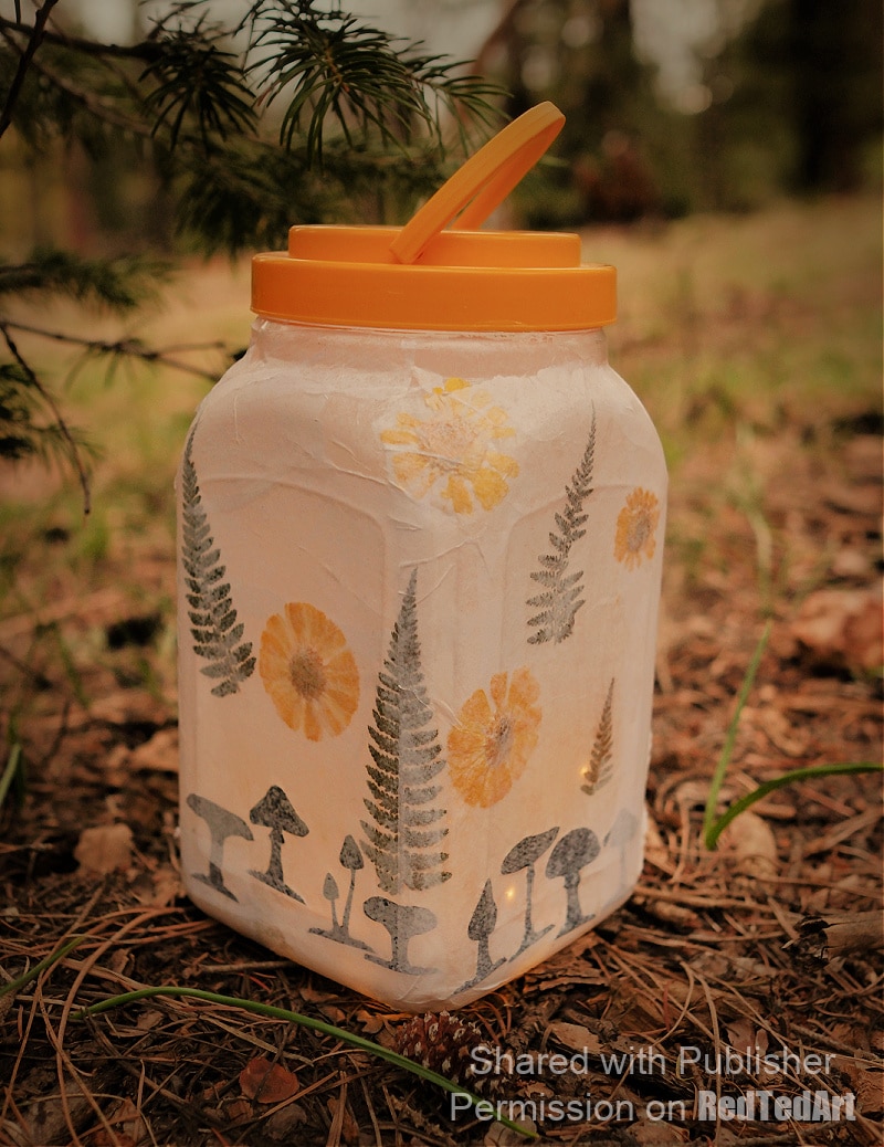recycled flower lanterns