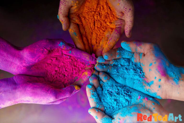 Powder Color Craft How to make colored powder for Holi celebrations - Red Ted Art - Kids ...