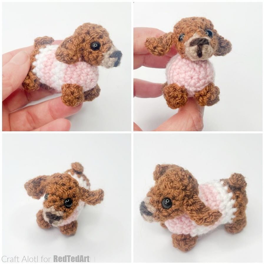 adorable mini amigurumi dog - dachshund