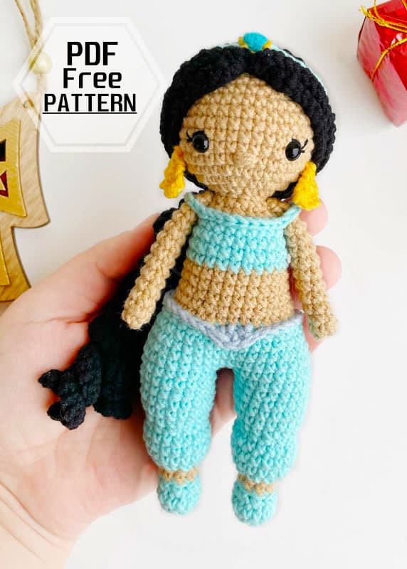 free princess jasmine amigurumi pattern