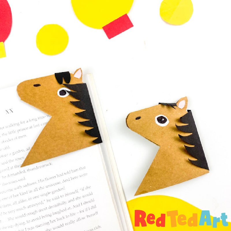 lunar new year bookmark corner year of the horse