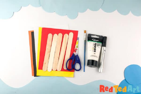 craft stick star snowman supplies