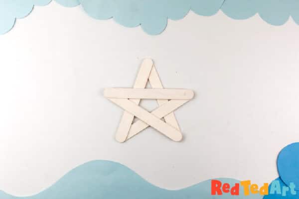 white craft stick star