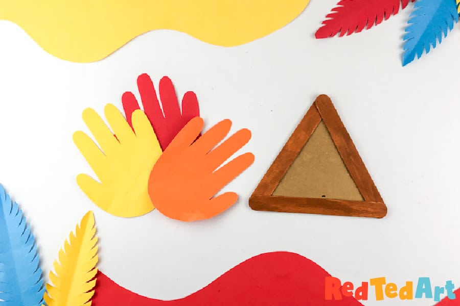 Preschool Turkey Handprint Craft - Red Ted Art - Kids Crafts