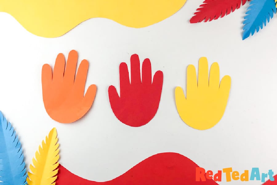 Preschool Turkey Handprint Craft - Red Ted Art - Kids Crafts