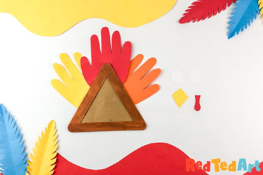 Preschool Turkey Handprint Craft - Red Ted Art - Kids Crafts