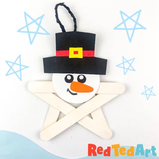 Snowman Star Ornament
