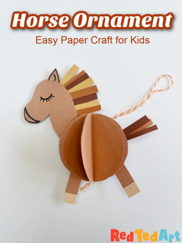 3d Paper Horse Ornament