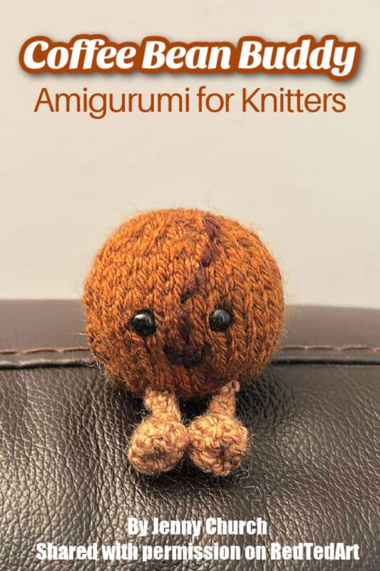 how to knit a coffee bean