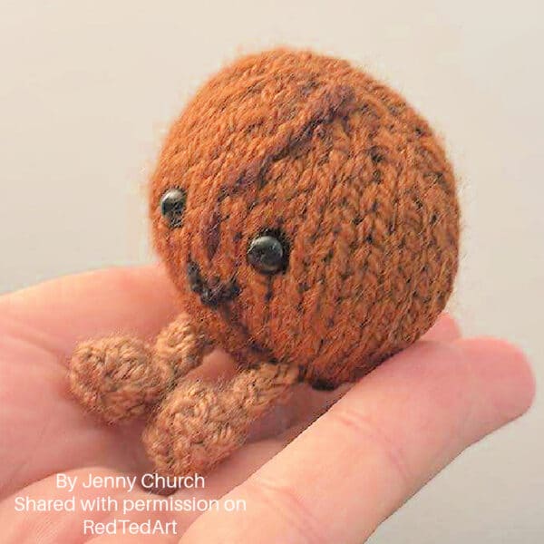 cute knitted coffee bean project