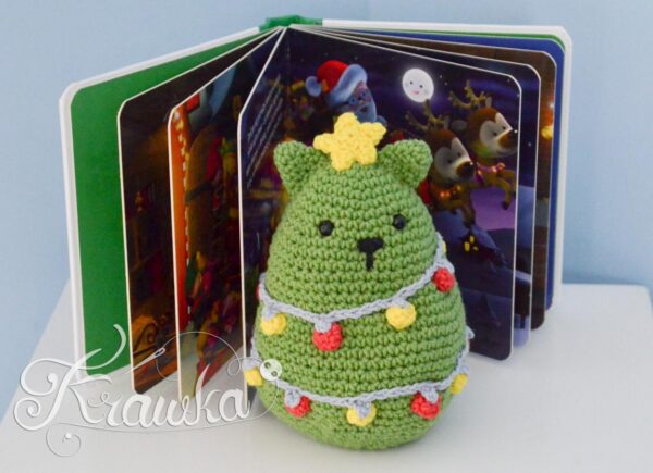 Christmas tree crochet pattern as cat
