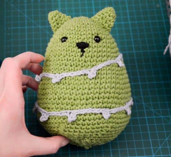 christmas tree crochet cat