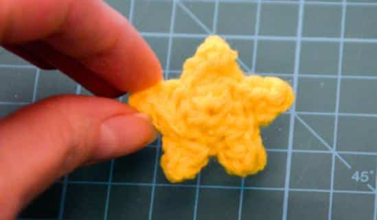 finished crochet star