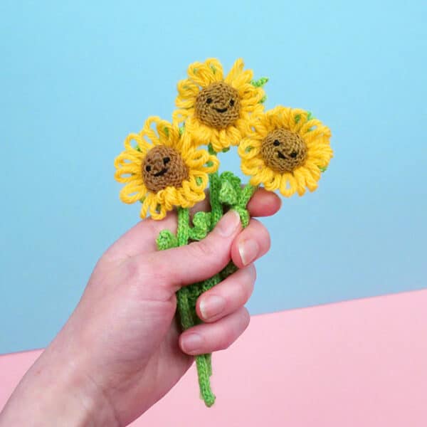 mini sunflower knitting pattern
