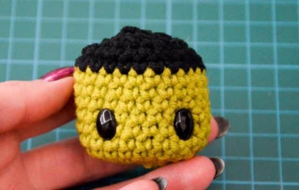 frankenstein's crochet head amigurumi