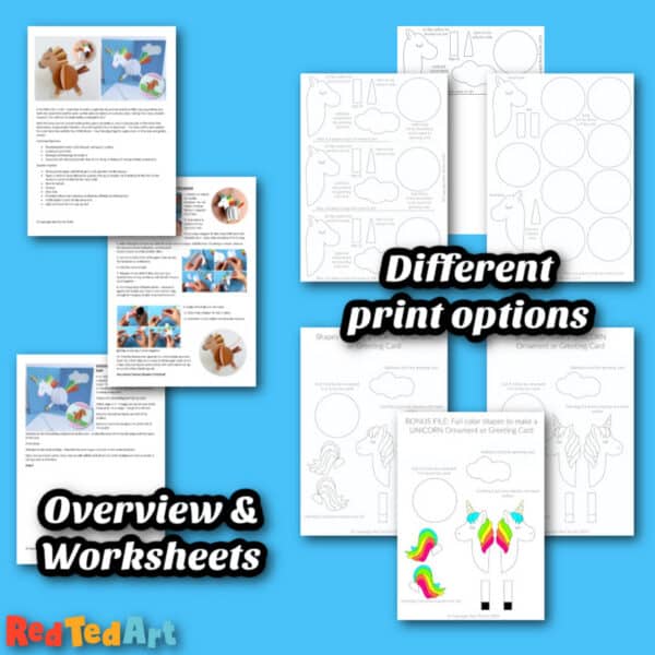 9 page horse craft printable