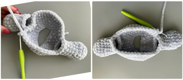 continue with hand puppet crochet body