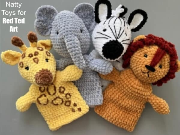 safari animal crochet set