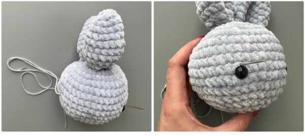 crochet bunny facial features