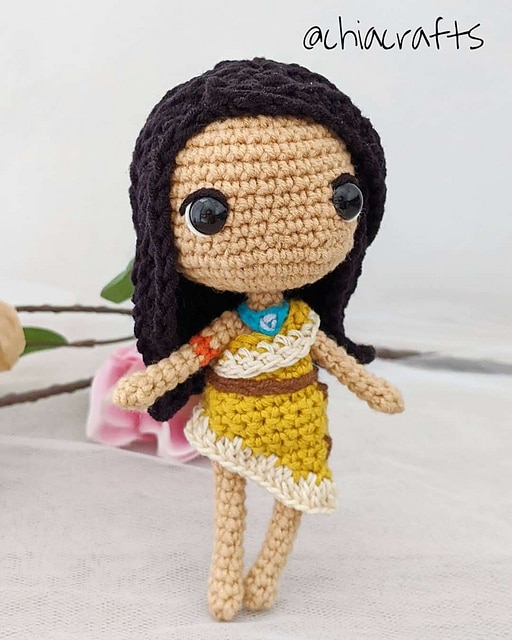 free pocahontas crochet doll pattern