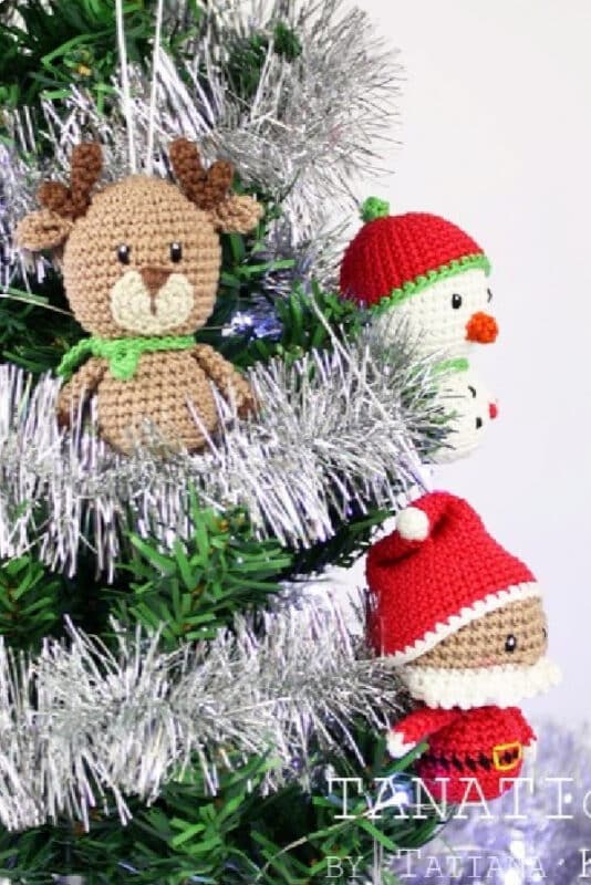 3 cute christmas ornaments