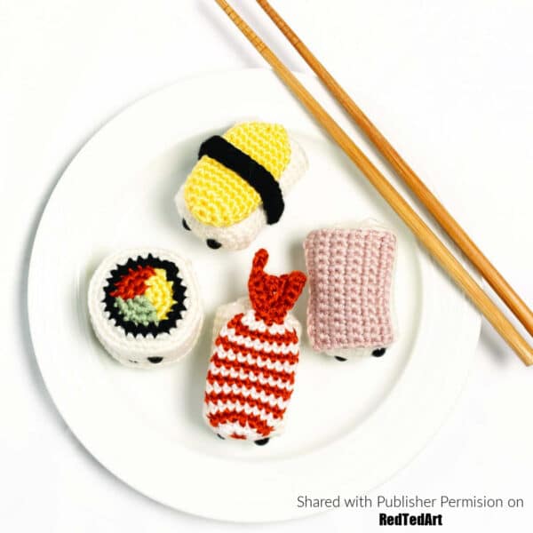 Cute amigurumi sushi crochet patterns for free