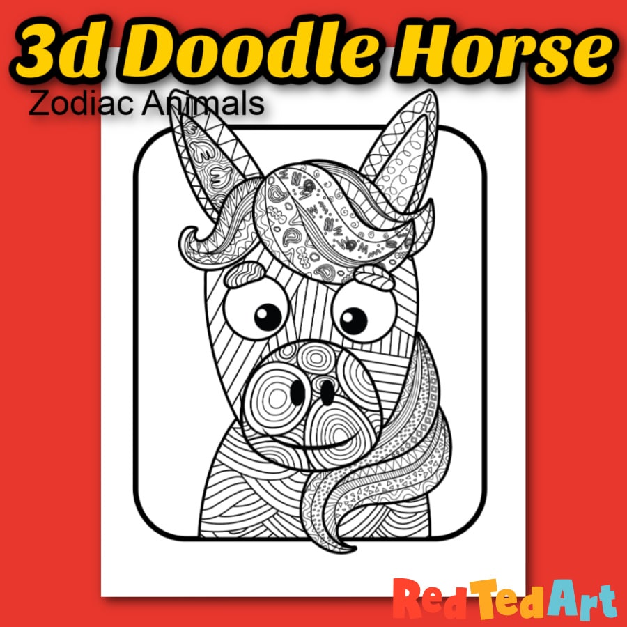 3d horse craft for year of the horse
